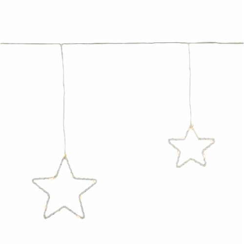 Northlight LED Lighted Stars Christmas Garland, 4ft, Warm White Lights Perspective: top