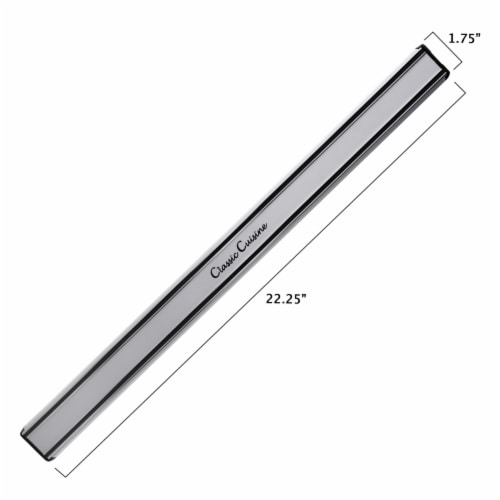 Classic Cuisine 80-KIT1002 22 in. Magnetic Knife Storage Strip Aluminum Bar with Heavy Duty M Perspective: top