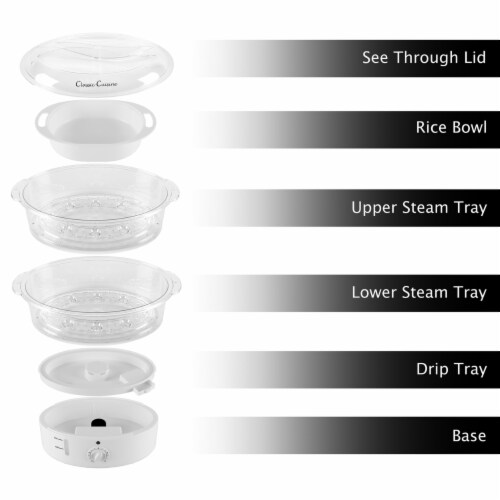 Classic Cuisine 82-KIT1012 6.3 qt. Vegetable Steamer Rice Cooker Perspective: top