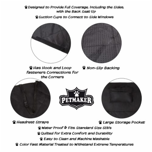 Petmaker 80-PET6045 Cargo Liner Dog Waterproof Seat Cover with Non-Slip Trunk Pet Travel Mat, Perspective: top