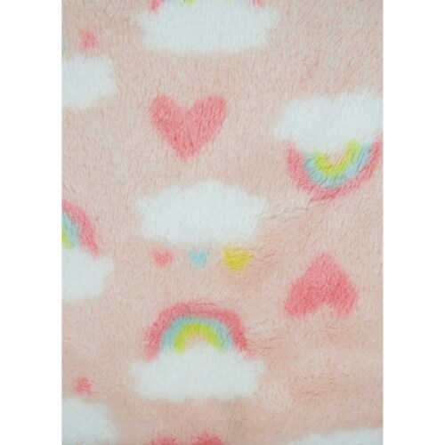 Cutie Pie Unicorn Baby Blanket & Buddy Set - Coral Perspective: top