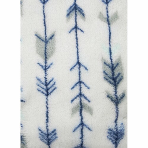 chick pea Plush Reccoon Baby Blanket & Buddy Set - Blue Perspective: top