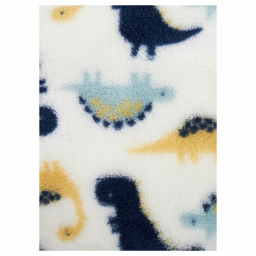 Cutie Pie Dino Plush Baby Blanket Set Perspective: top