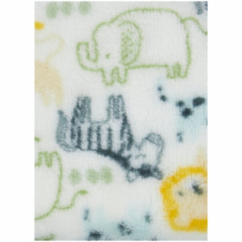 Cutie Pie Zebra Plush Baby Blanket Set - White Perspective: top