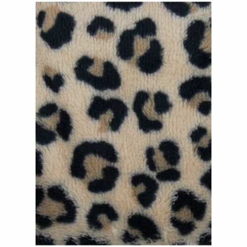 Cutie Pie Leopard Plush Baby Blanket Set - Beige Perspective: top