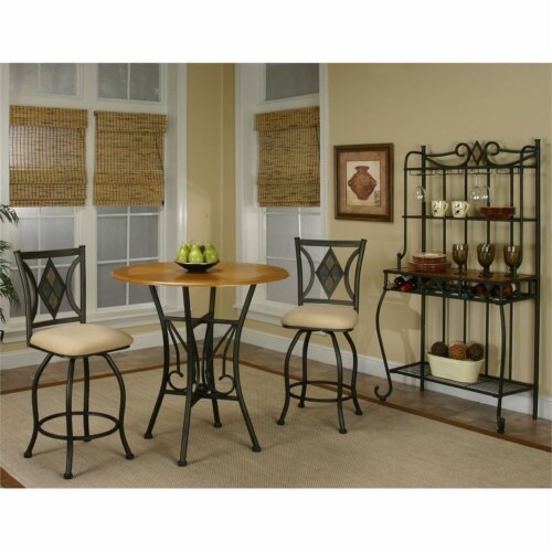 Sunset Trading Dart Transitional Metal Wood Bakers Rack in