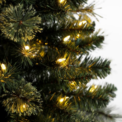 Home Heritage Cashmere 5 Ft Artificial Half Christmas Tree Prelit w