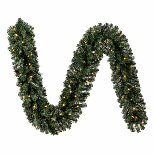 Home Heritage 9' Garland and 72  Wreath Prelit Holiday Greenery 3 Piece Set Perspective: top