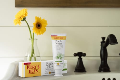 Burt's Bees® Zen Peppermint Purely White Flouride-Free Toothpaste Perspective: top