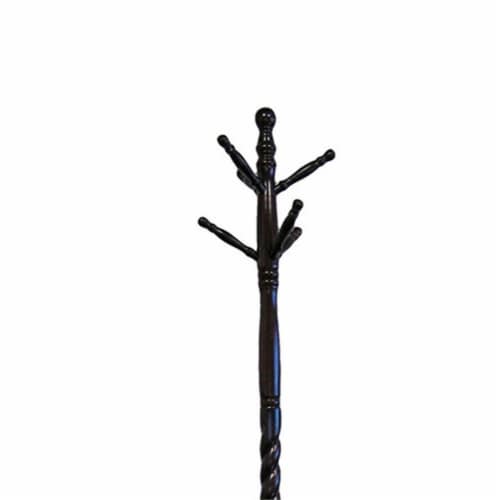 Benzara Wooden Twist Hall Tree Coat Rack Benzara Wooden Twist Hall Tree Coat Rack