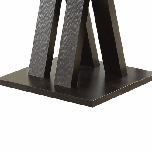 Contemporary Style Wooden Bar Table-Brown Perspective: top