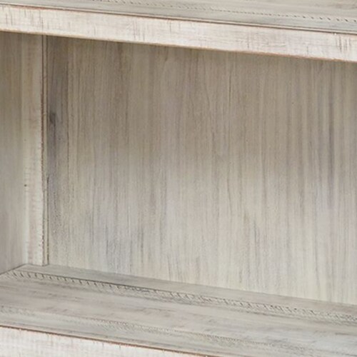 X Shape Back Bookcase with 3 Open Shelves and 1 Open Compartment, White Perspective: top