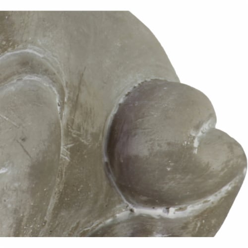 Benjara BM209427 6 H x 5.25 x 6.25 in. Cemented Sitting Frog Figurine with Closed Legs & Wash Perspective: top