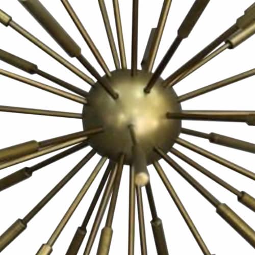 Benzara Sputnik Spike Deocorative Metal Decor - Brass Perspective: top