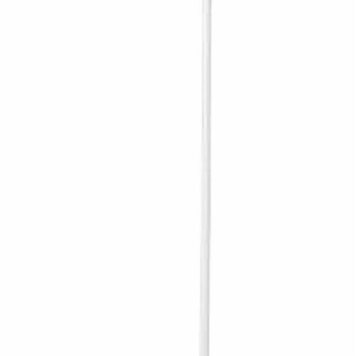Floor Lamp with Adjustable Torchiere Head and Sleek Metal Body, White- Saltoro Sherpi Perspective: top