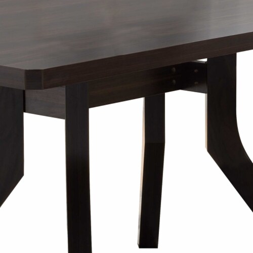 Dining Table with Wooden Top and Angled Legs, Brown, 1 Kroger