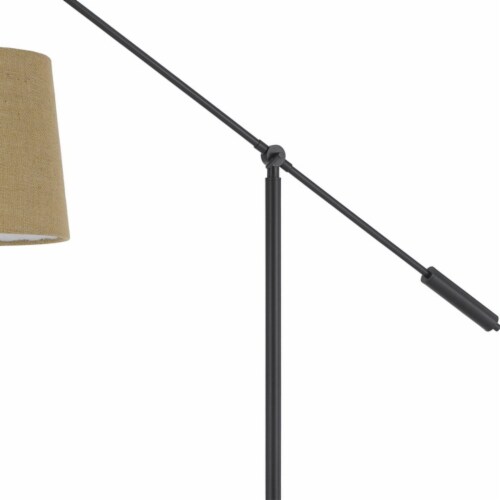 68 Inch Adjustable Arc Arm Metal Floor Lamp, Bronze Black Perspective: top