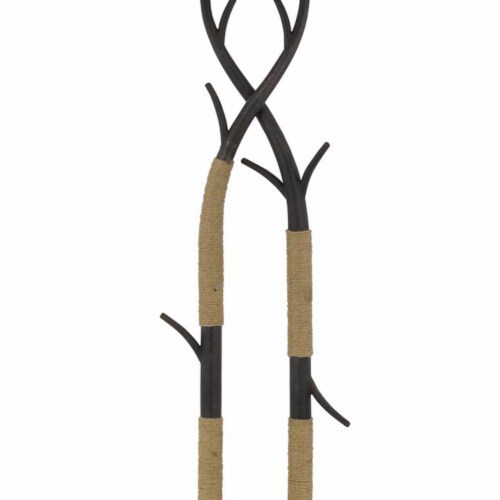 60 Inch Metal Tree Branch Base Floor Lamp, Dimmer, Black Perspective: top