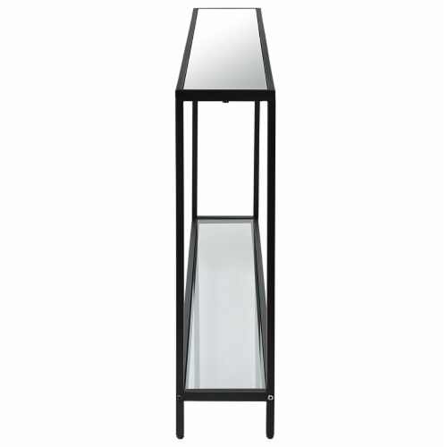 56 Inch Metal Sideboard Console Buffet Table Mirrored Shelf