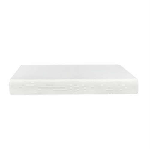 Bree 10 Inch Plush California King Mattress, Gel Foam Aloe Vera Infused- Saltoro Sherpi Perspective: top