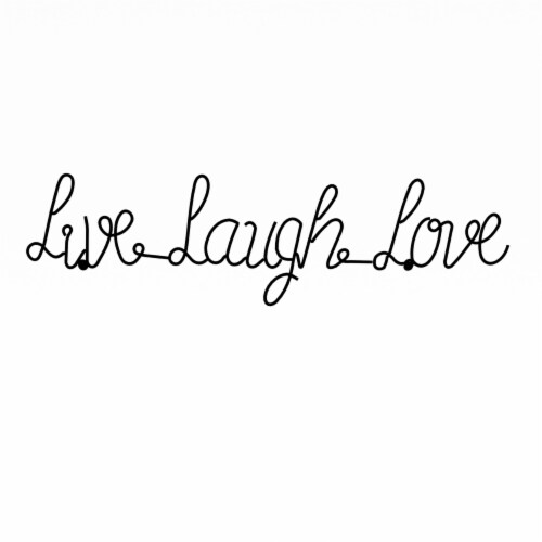 Lavish Home Metal Cutout Live Laugh Love Sign Black 25.5X6 Lavish Home Metal Cutout Live Laugh Love Sign Black 25.5X6