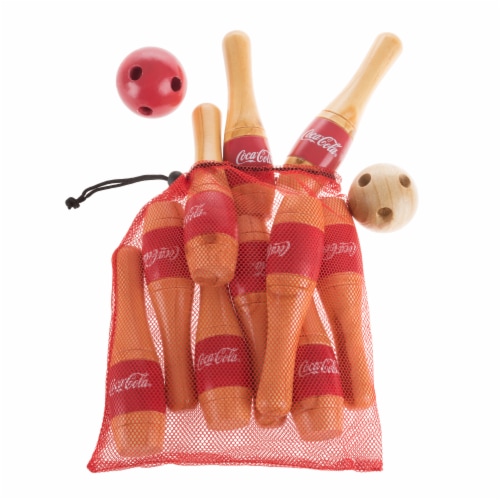 Coca Cola Lawn Bowling Skittle Ball Outdoor Backyard Lawn Game Kids Adults 8 Inch Perspective: top