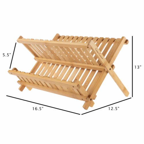 Bamboo folding dish rack online