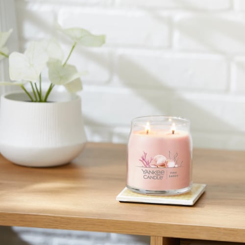 Yankee Candle® Pink Sands Signature Medium Jar Candle Perspective: top