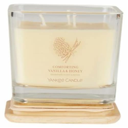 Yankee Candle® Comforting Vanilla & Honey  Well Living Medium Square Candle Perspective: top