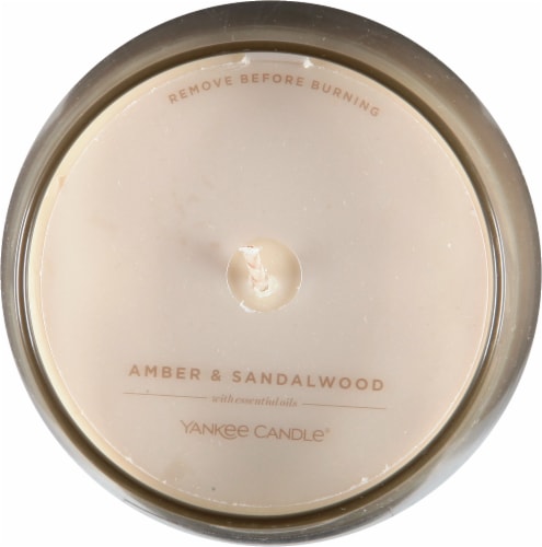 Yankee Candle Amber & Sandalwood Jar Candle Perspective: top