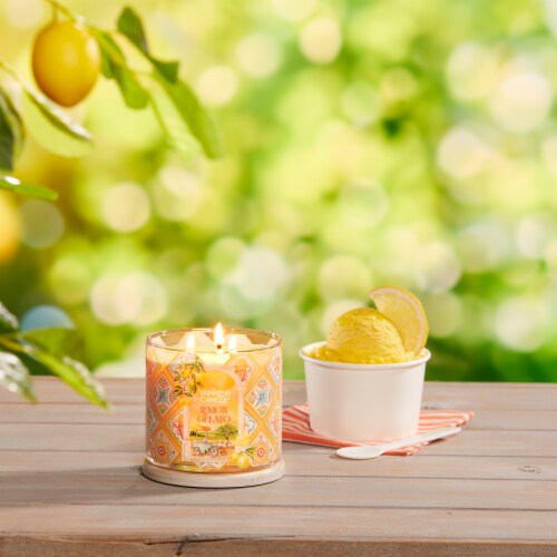 Yankee Candle® 3-Wick Lemon Gelato Perspective: top