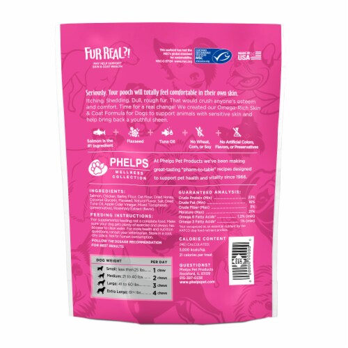 Keep Calm & Canine On and Fur Real Skin & Coat Dog Treats 4.5 oz, Variety Pack Perspective: top