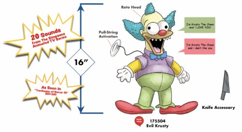 The Simpsons™ Talking Krusty Doll Perspective: top