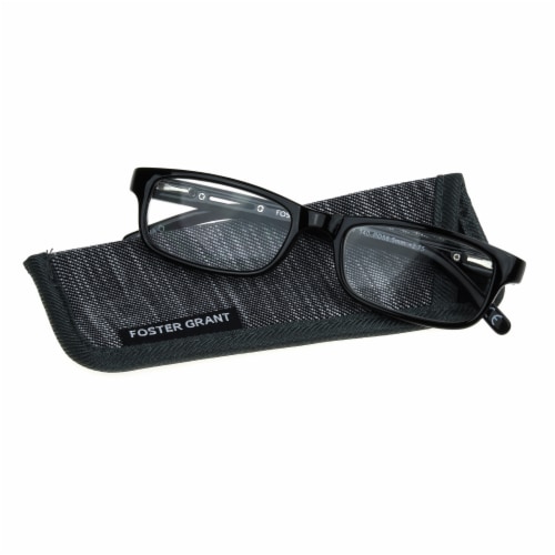 Foster Grant® Brandon Reading Glasses - Black Perspective: top