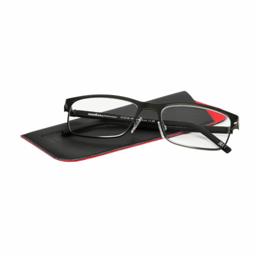 Foster Grant® IRONMAN® Drive Reading Glasses - Gunmetal Perspective: top