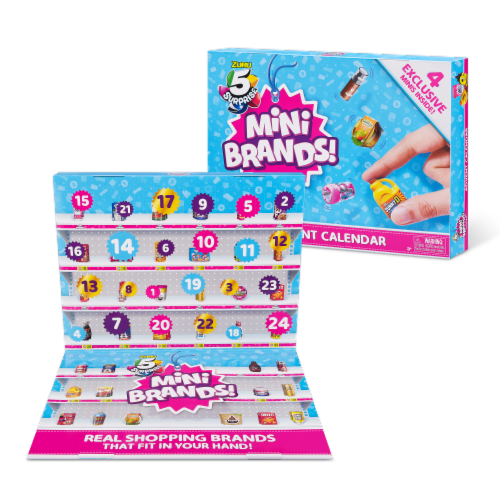 Mini Brands Advent Calendar 2023 by ZURU Mini Brands Limited Edition Advent  Calendar with 4 Exclusive Minis, Mystery Collectibles Toys Comes with 24  Minis : : Home