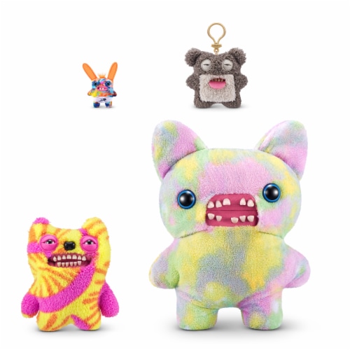 Zuru Fuggle Key Rings 5-inch Assortment Series 5 Scaresome Square Bear - Brown Perspective: top