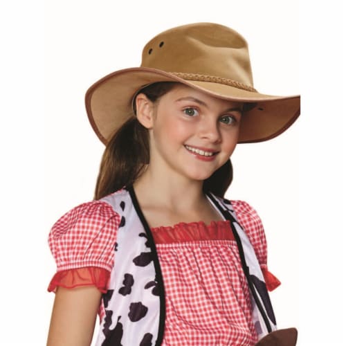 Northlight Red and Blue Cowgirl Girl Child Halloween Costume - Medium Perspective: top