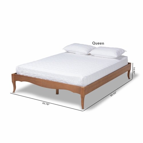 Baxton Studio Marieke Full Size Ash Brown Finished Wood Bed Frame Perspective: top