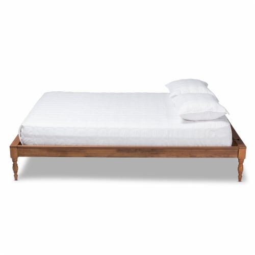 Baxton Studio Romy Full Size Ash Brown Finished Wood Bed Frame Perspective: top