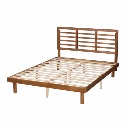 Baxton Studio Lucine Mid-Century Modern Ash Walnut Finished Wood Queen Size Platform Bed Baxton Studio Lucine Mid-Century Modern Ash Walnut Finished Wood Queen Size Platform Bed