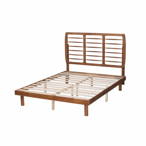 Baxton Studio Petra Mid-Century Modern Ash Walnut Finished Wood Full Size Platform Bed Baxton Studio Petra Mid-Century Modern Ash Walnut Finished Wood Full Size Platform Bed