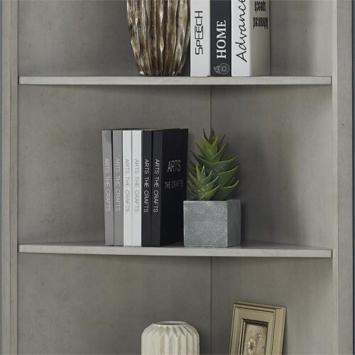 Antique white cheap corner bookcase