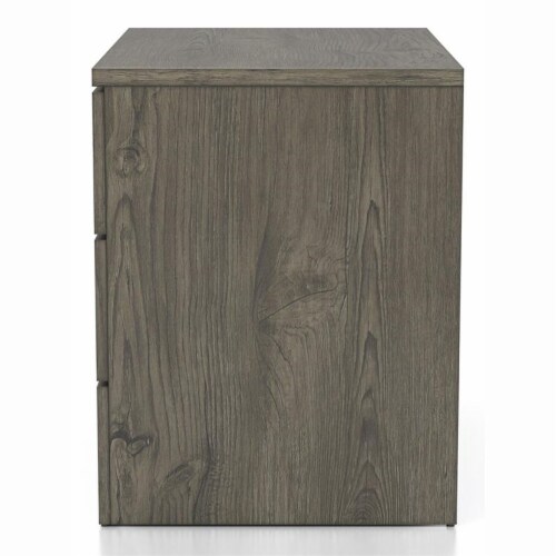 Furniture of America Laughlin Wood 2Drawer Nightstand in Rustic Gray