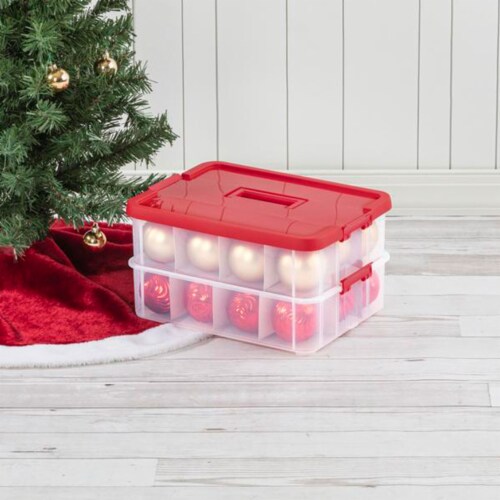 Sterilite 24 Compartment Stack and Carry Christmas Ornament Storage Box (8  Pack), 1 Piece - Pick 'n Save