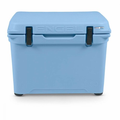 Engel Coolers 48 Quart 60 Can High Performance Roto Molded Ice Cooler, Blue Perspective: top