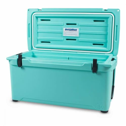 Engel Coolers 74 Quart 75 Can High Performance Roto Molded Ice Cooler, SeaFoam Perspective: top