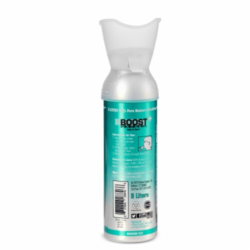 Boost Oxygen Natural Portable 5-Liter Pure Oxygen Canister Menthol (6 Pack) Perspective: top