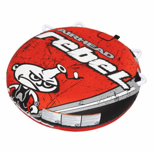 Airhead Rebel 1 Person Red Tube Kit & Airhead 4K Booster Ball Towing System Perspective: top