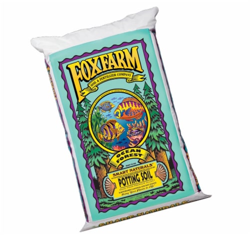 FoxFarm Ocean Forest Garden Soil Mix and Happy Frog Organic Potting Soil Mix Perspective: top
